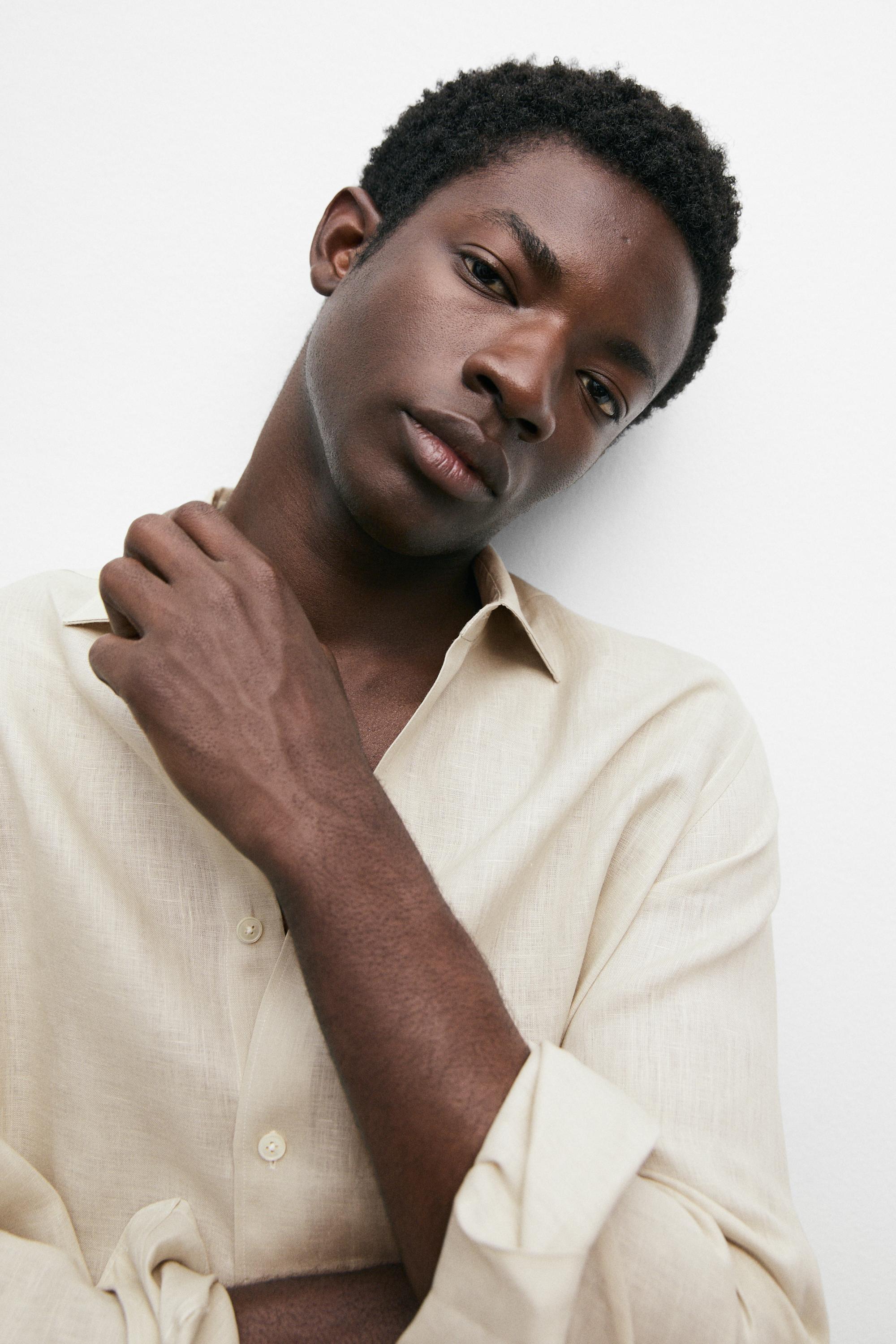 Regular fit 100% extra-fine linen shirt